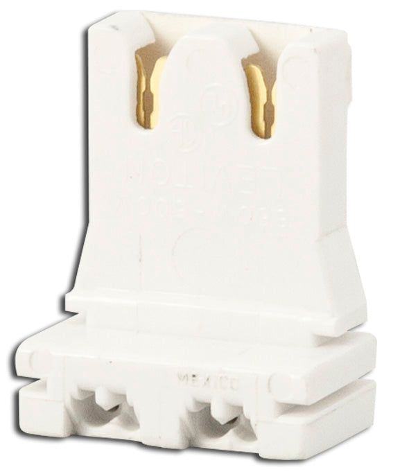 Leviton 13150-UR5 Fluorescent Lampholder, Medium Base, White Leviton 13150-UR5