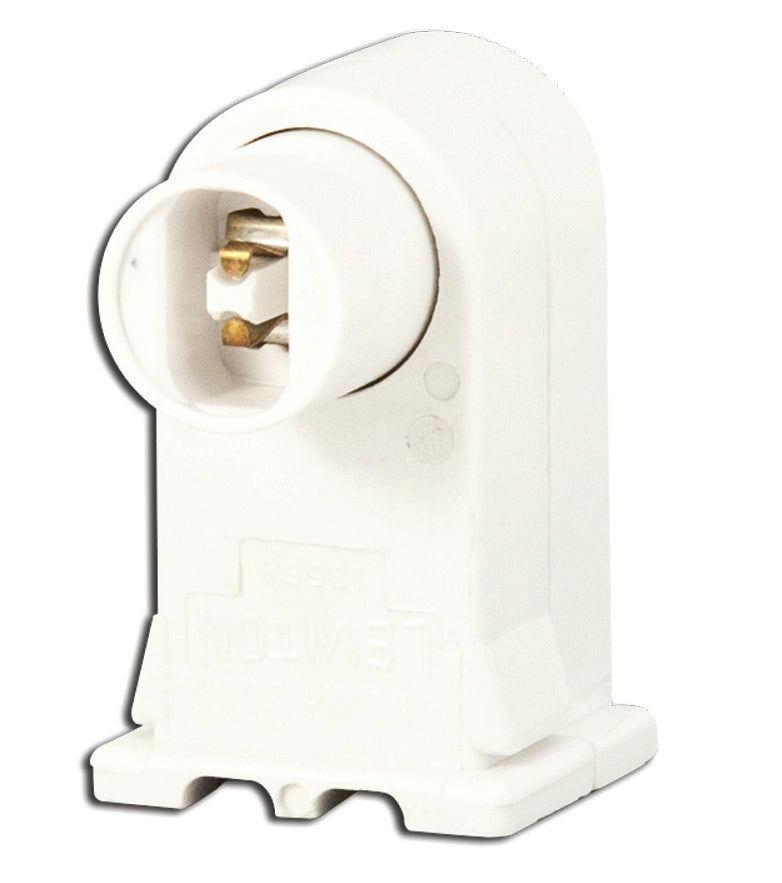 Leviton 13556-W Fluorescent Lampholder, Vertical High-Output, White Leviton 13556-W