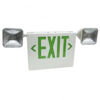 TCP 20785 LED Exit Sign Green Letters 2 Head TCP 20785