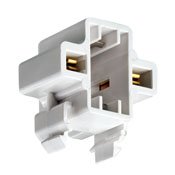 Leviton 26719-100 Compact Fluorescent Lampholder, Horizontal, Snap-In, G23, G23-2 Leviton 26719-100