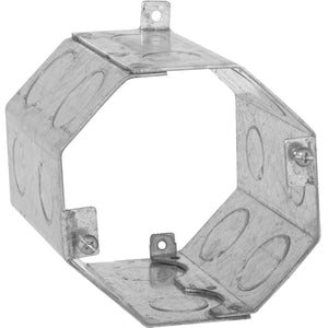 Hubbell-Raco 274 4" Concrete Ring, Octagon, 4" Deep, 1/2" & 3/4" KOs, Steel Hubbell-Raco 274