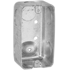 Appleton 4SSL34 Handy Box, 2-1/8" Deep, 3/4" KOs, Welded, Metallic Appleton 4SSL34