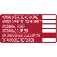 HellermannTyton 596-00252 AC MODULE LABEL, 4