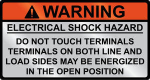 HellermannTyton 596-00828 Metal, ELECTRICAL SHOCK HAZARD HellermannTyton 596-00828