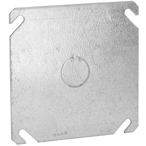 Hubbell-Raco 753 4" Square Cover, Flat, 1/2" Knockout in Center Hubbell-Raco 753