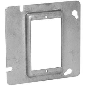 Hubbell-Raco 837 4-11/16" Square Cover, 1-Device, Mud Ring, 1/2" Raised, Drawn Hubbell-Raco 837