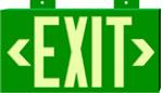 Brady 90887B Exit Sign, Glow, Non-Electric Brady 90887B