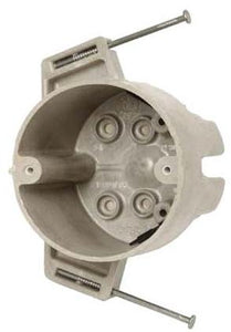 Allied Moulded 9351-N 4" Round Ceiling/Fixture Box, Depth: 2-3/8", Non-Metallic Allied Moulded 9351-N