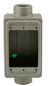 Appleton APPFSC150A FS Device Box, 1-Gang, Feed-Thru, Type FSC, 1/2", Aluminum Appleton APPFSC150A