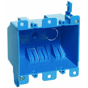 Carlon B225R-UPC Switch/Outlet Box, 2-Gang, Depth: 2-3/4", Ear Brackets, Non-Metallic Carlon B225R-UPC