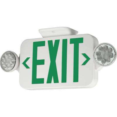 Hubbell-Dual-Lite CCG Combo Emergency/Exit Light, Universal Face, Green Letters, Canopy Hubbell-Dual-Lite CCG