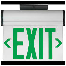 Hubbell-Dual-Lite CELS1GNE Edge Lit LED Exit Sign, Single Face, Green  Hubbell-Dual-Lite CELS1GNE