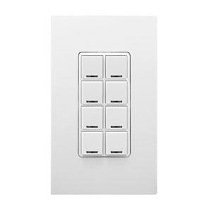 Leviton DLDNK-8W Lumina RF Decora 8-button multi-function BLE keypad Leviton DLDNK-8W