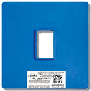 Quickflash E-SGB-C 5/8" Single Gang Box Flashing Panel,  5/8" Depth Quickflash E-SGB-C 5 / 8"