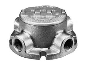 Appleton GRFX100 Flanged Conduit Outlet Box, Type X, 1/2" Hubs, Malleable Appleton GRFX100