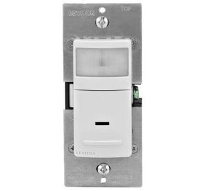 Leviton IPS02-1LW Occupancy Sensor, Wall Switch, White Leviton IPS02-1LW