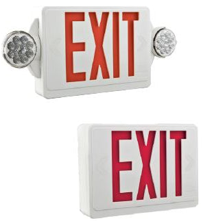 Lithonia Lighting LHQM LED R M6 LED Emergency/Exit Sign, Red Lithonia Lighting LHQM LED R M6