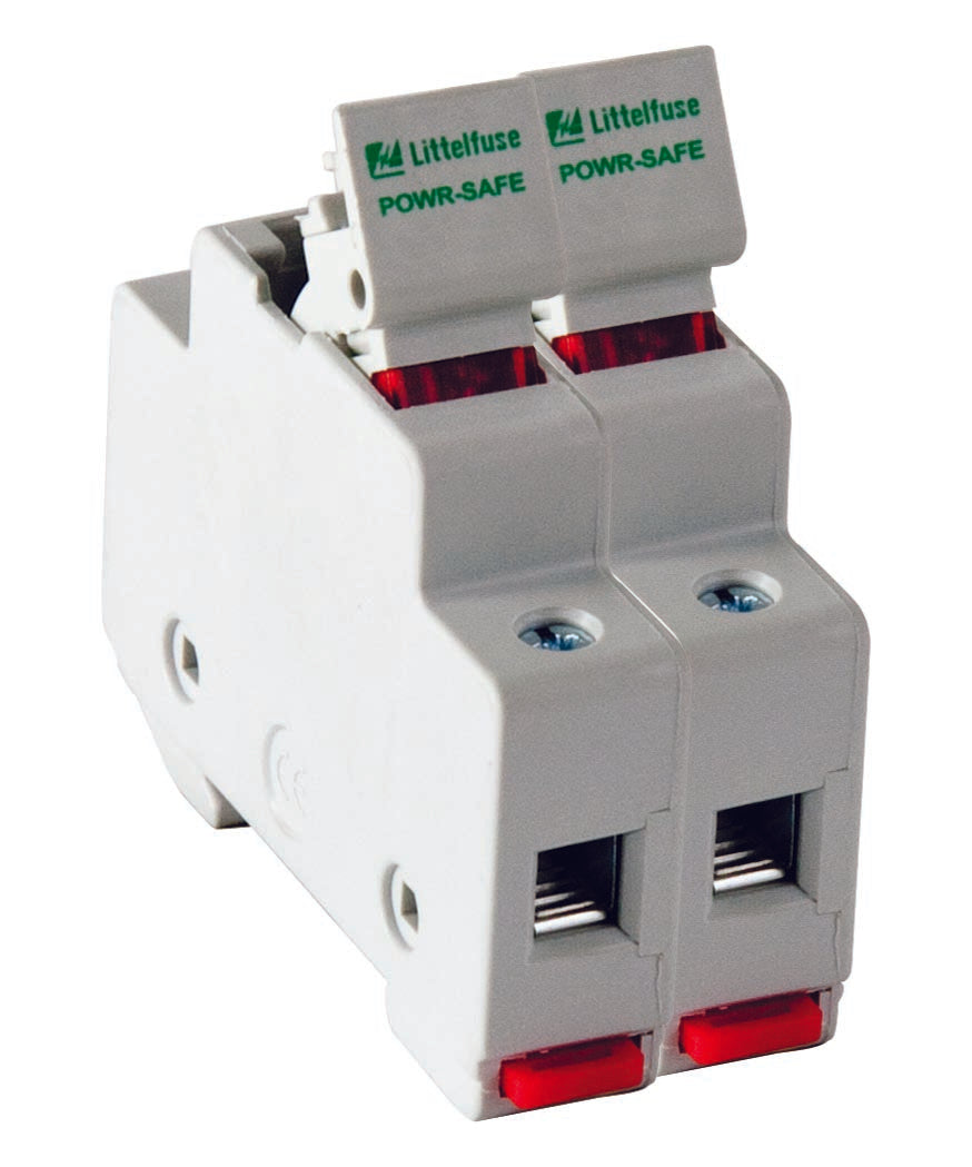 Littelfuse LPSM002ID Fuse Holder, 30A, 2P, 600V AC/DC, Midget, 100kAIC, DIN Rail Mount Littelfuse LPSM002ID