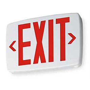 Lithonia Lighting LQM S W 3 R 120/277 EL N M6 LED Emergency/Exit Sign, Red Lithonia Lighting LQM S W 3 R 120 / 277 EL N M6