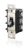 Leviton MS302-DSS Manual Motor Switch, 30A, 600VAC, Short Toggle Style, 2P, Black  Leviton MS302-DSS