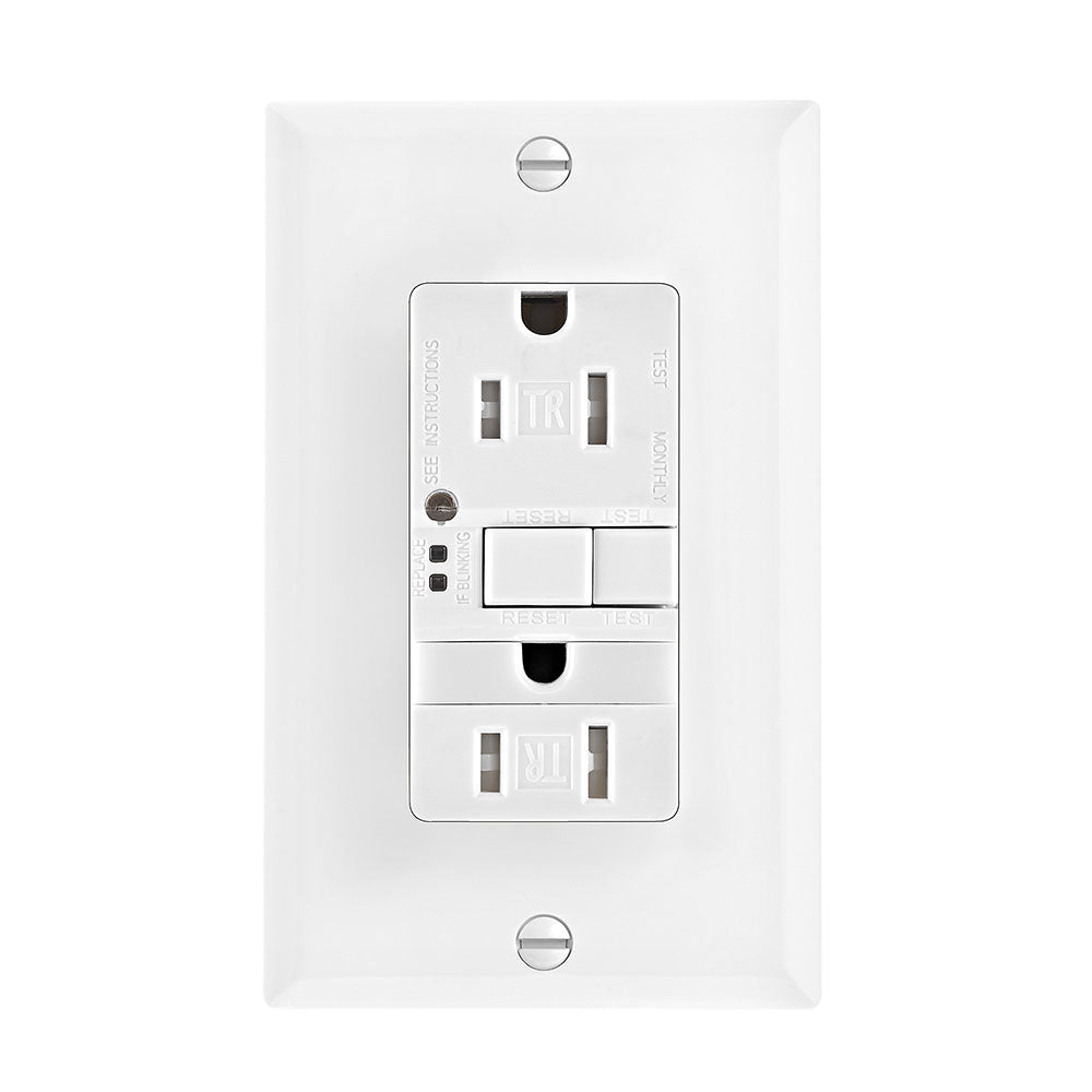 Eaton Wiring Devices TRSGFNL15W Tamper Resistant Duplex GFCI W/Nightlight Eaton Wiring Devices TRSGFNL15W