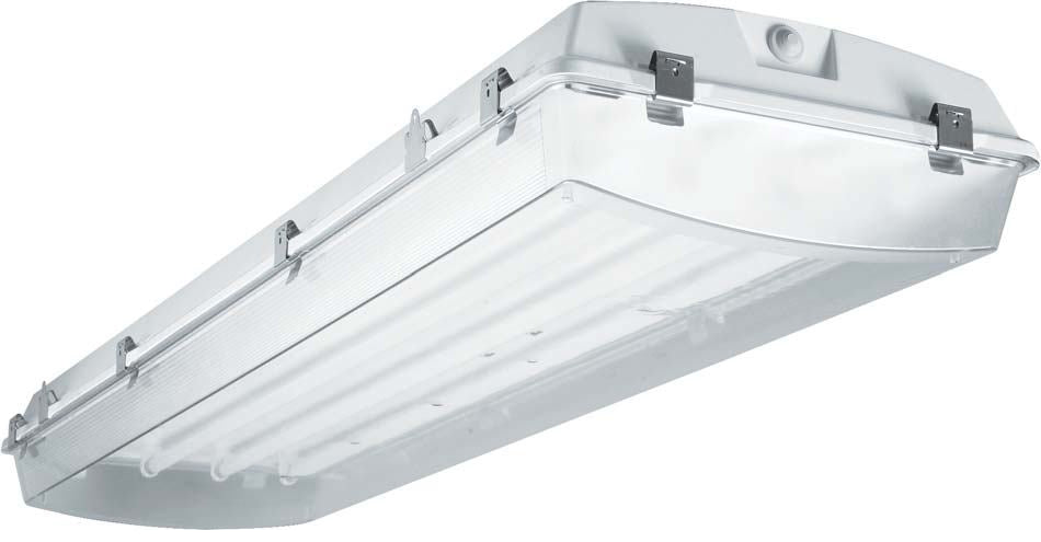 Metalux VT4-632-W-DR-UNV-EB82-WL-U 4' 120/277V Vaportite Fixture, 6-Lamp Metalux VT4-632-W-DR-UNV-EB82-WL-U